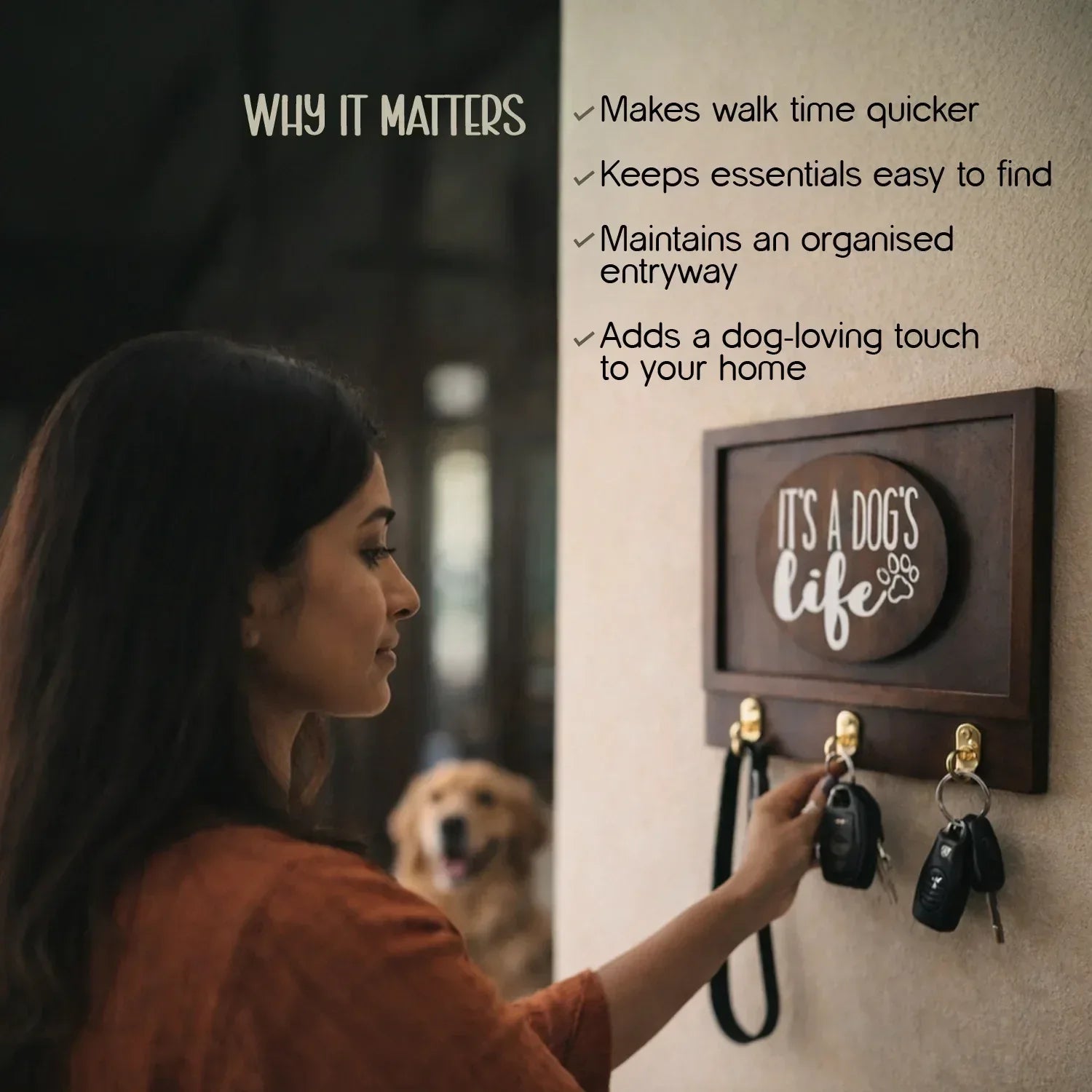 Core Holder – Stylish Wall Organiser for Pet Parents - Tilting Heads