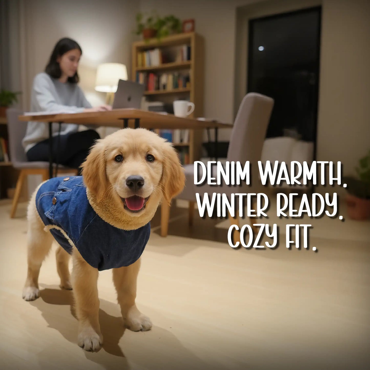 FrostFit Jacket – Warm, Stylish & Winter-Ready Denim Wear for Pets