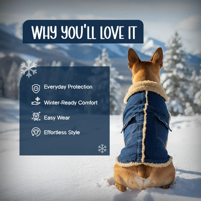 FrostFit Jacket – Warm, Stylish & Winter-Ready Denim Wear for Pets