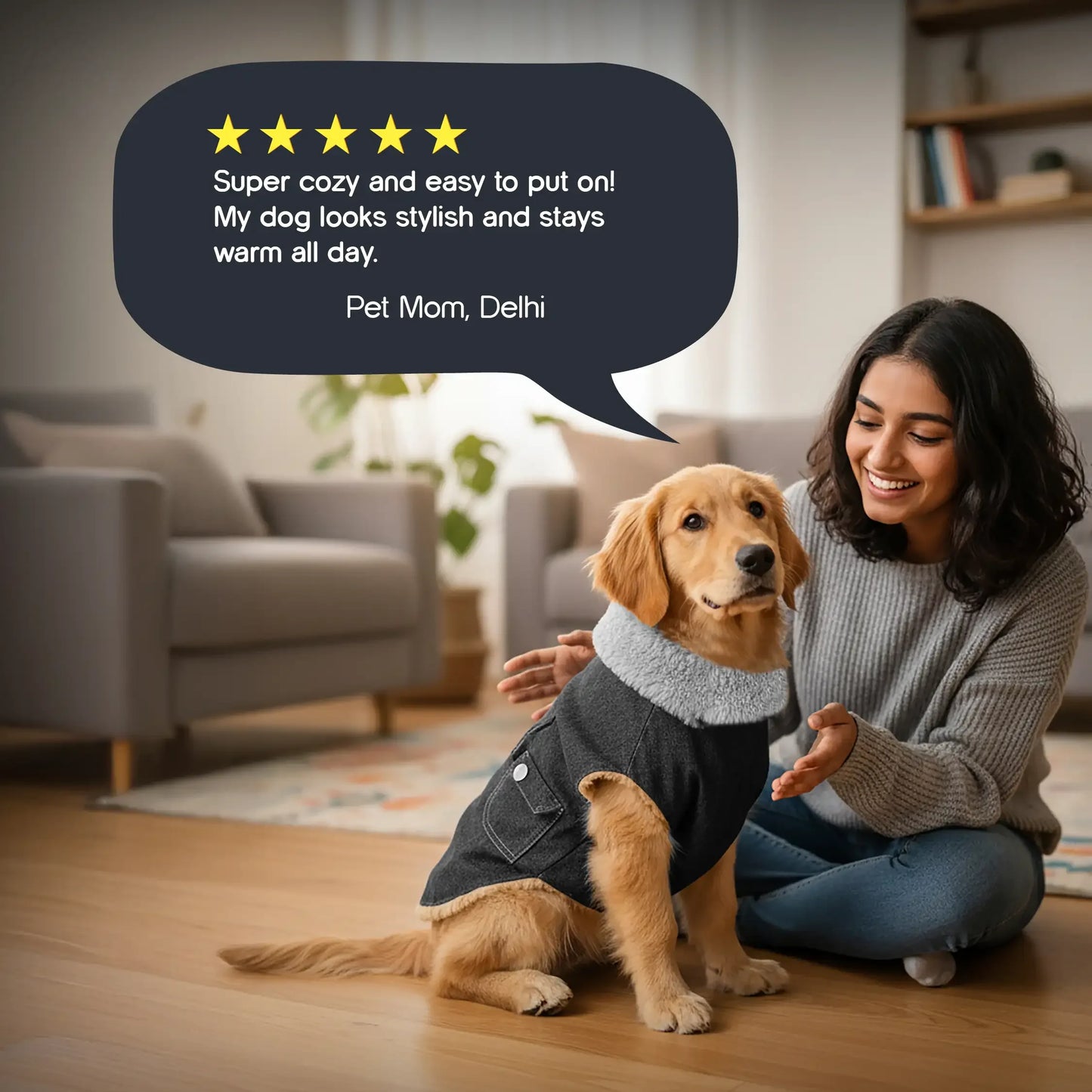 FrostFit Jacket – Warm, Stylish & Winter-Ready Denim Wear for Pets - Tilting Heads