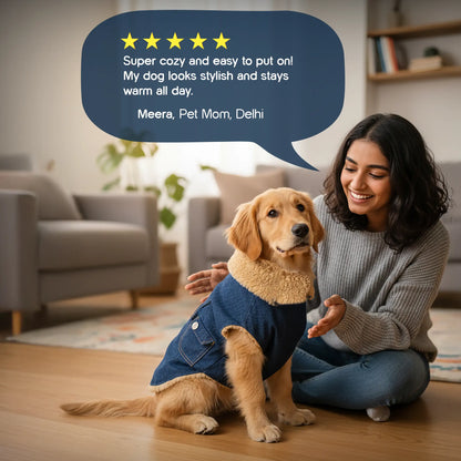 FrostFit Jacket – Warm, Stylish & Winter-Ready Denim Wear for Pets