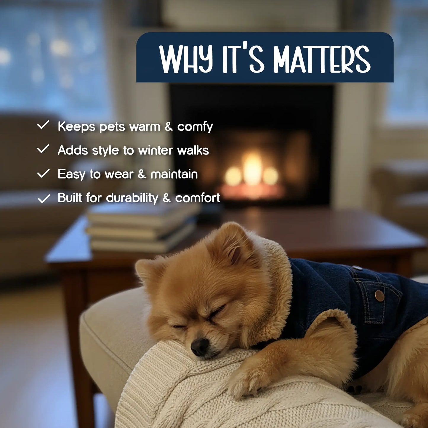 FrostFit Jacket – Warm, Stylish & Winter-Ready Denim Wear for Pets