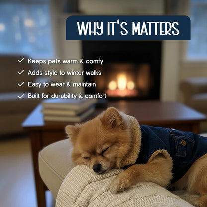 FrostFit Jacket – Warm, Stylish & Winter-Ready Denim Wear for Pets