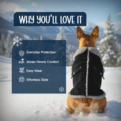 FrostFit Jacket – Warm, Stylish & Winter-Ready Denim Wear for Pets - Tilting Heads