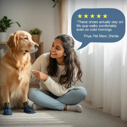 DenimDrip Boots – Warm, Stylish & Secure Paw Protection for Winter
