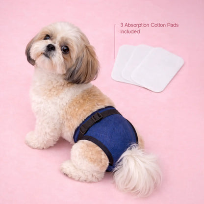 SanctiCare Heat Wrap — Reusable Protection for Dogs in Heat | Includes 3 Absorbent Pads