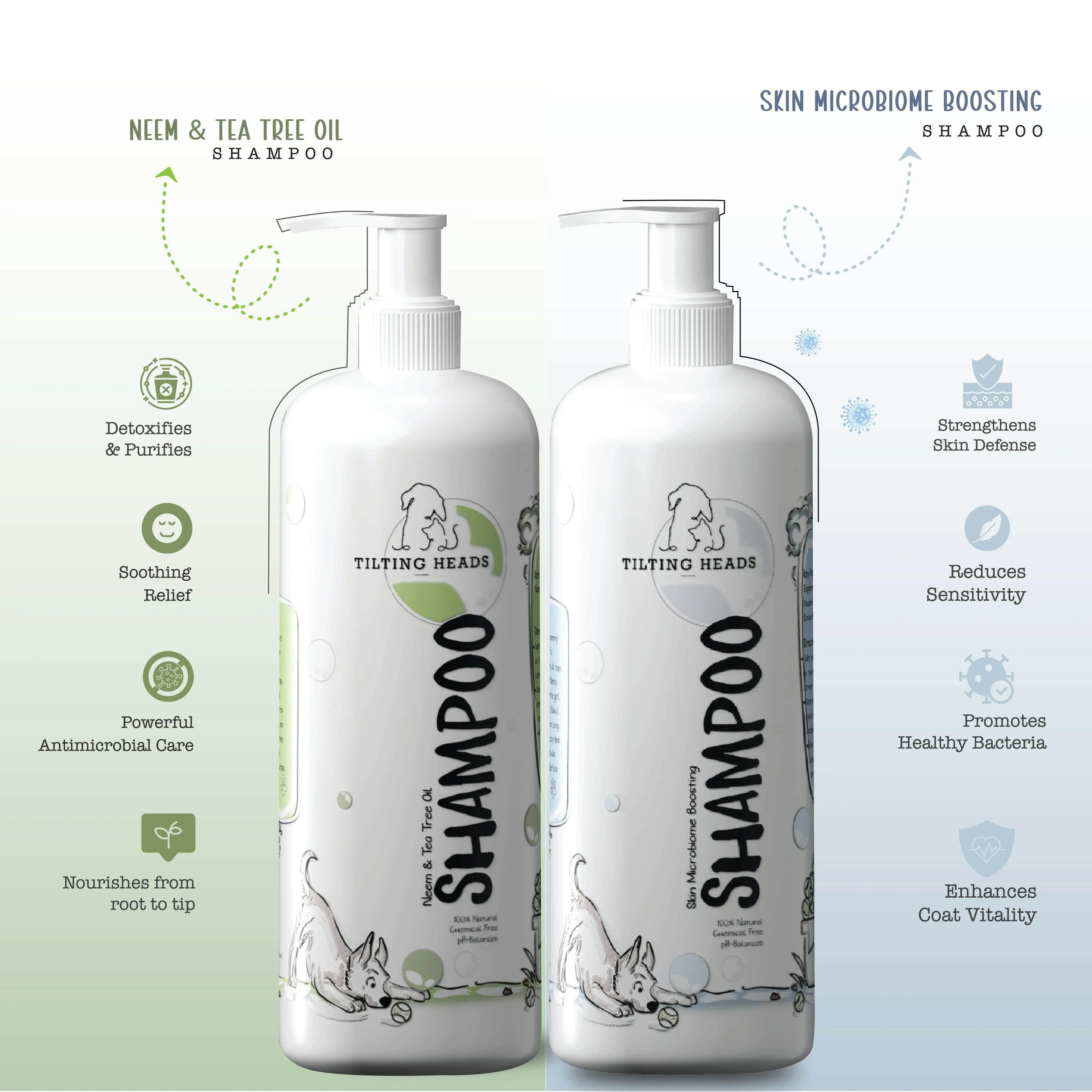 Dog Shampoo Combo – Microbiome & Neem Care | Tilting Heads