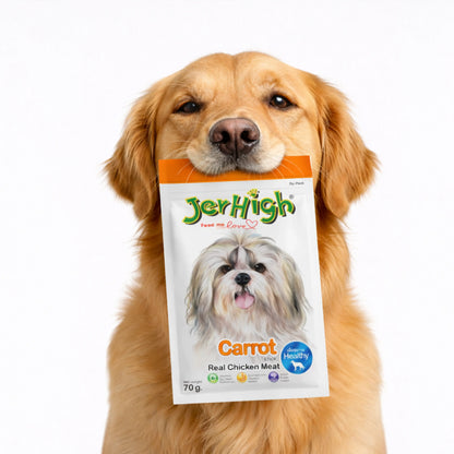 JerHigh Carrot Stick Dog Treat with Real Chicken Meat 70gm