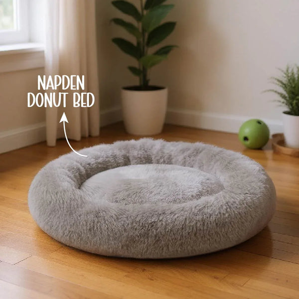 NapDen Donut Bed | Stress-Relief Pet Bed | Safe for All Skin Types - Tilting Heads