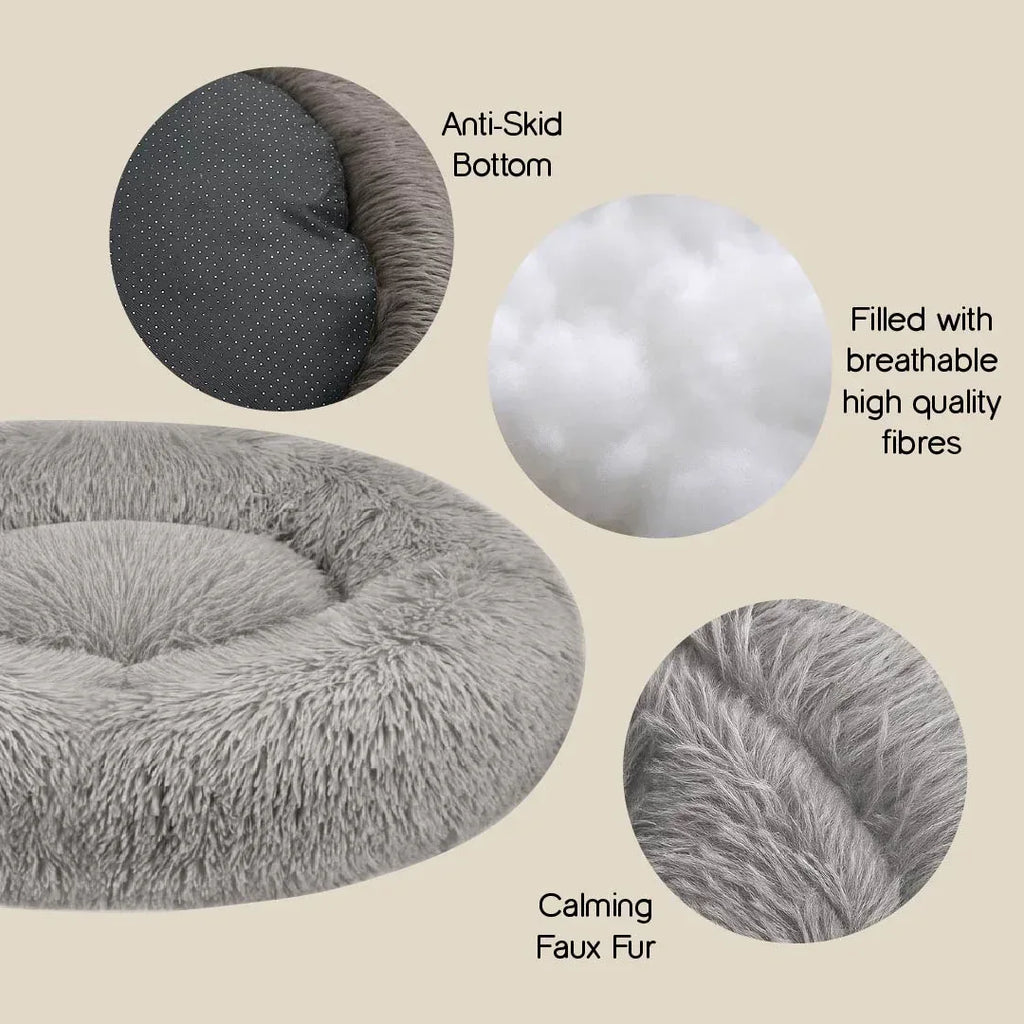 NapDen Donut Bed | Stress-Relief Pet Bed | Safe for All Skin Types - Tilting Heads