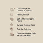 NapDen Donut Bed | Stress-Relief Pet Bed | Safe for All Skin Types - Tilting Heads
