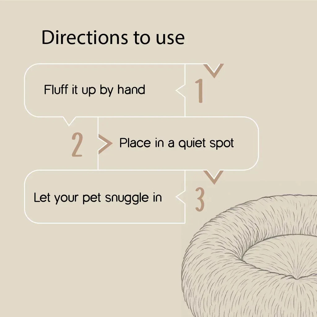 NapDen Donut Bed | Stress-Relief Pet Bed | Safe for All Skin Types - Tilting Heads