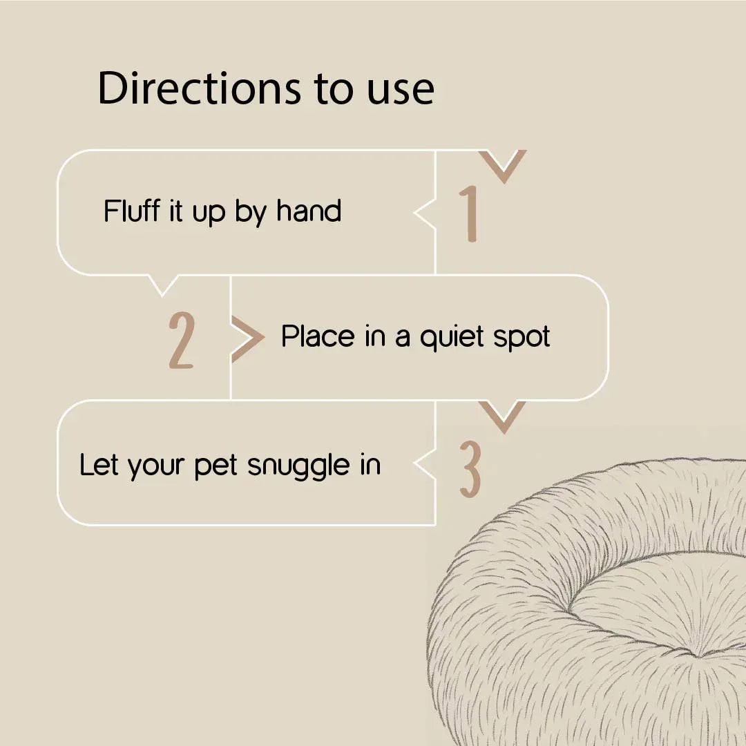 NapDen Donut Bed | Stress-Relief Pet Bed | Safe for All Skin Types - Tilting Heads