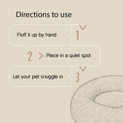 NapDen Donut Bed | Stress-Relief Pet Bed | Safe for All Skin Types