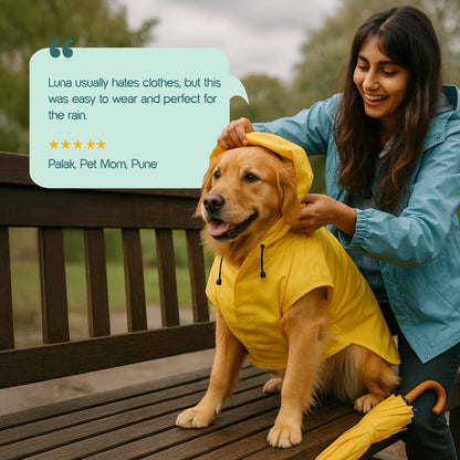 DrizzleCape – Waterproof Dog Raincoat | Fits All Breeds | Comfortable & Weather-Ready