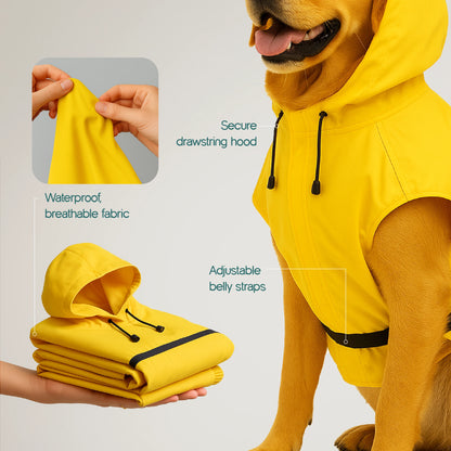 DrizzleCape – Waterproof Dog Raincoat | Fits All Breeds | Comfortable & Weather-Ready