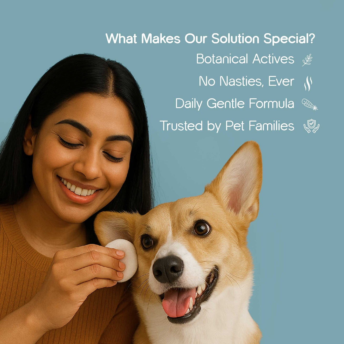 Pet Safe Ear Care Solution – Gentle, Daily Ear Cleaning for Pets