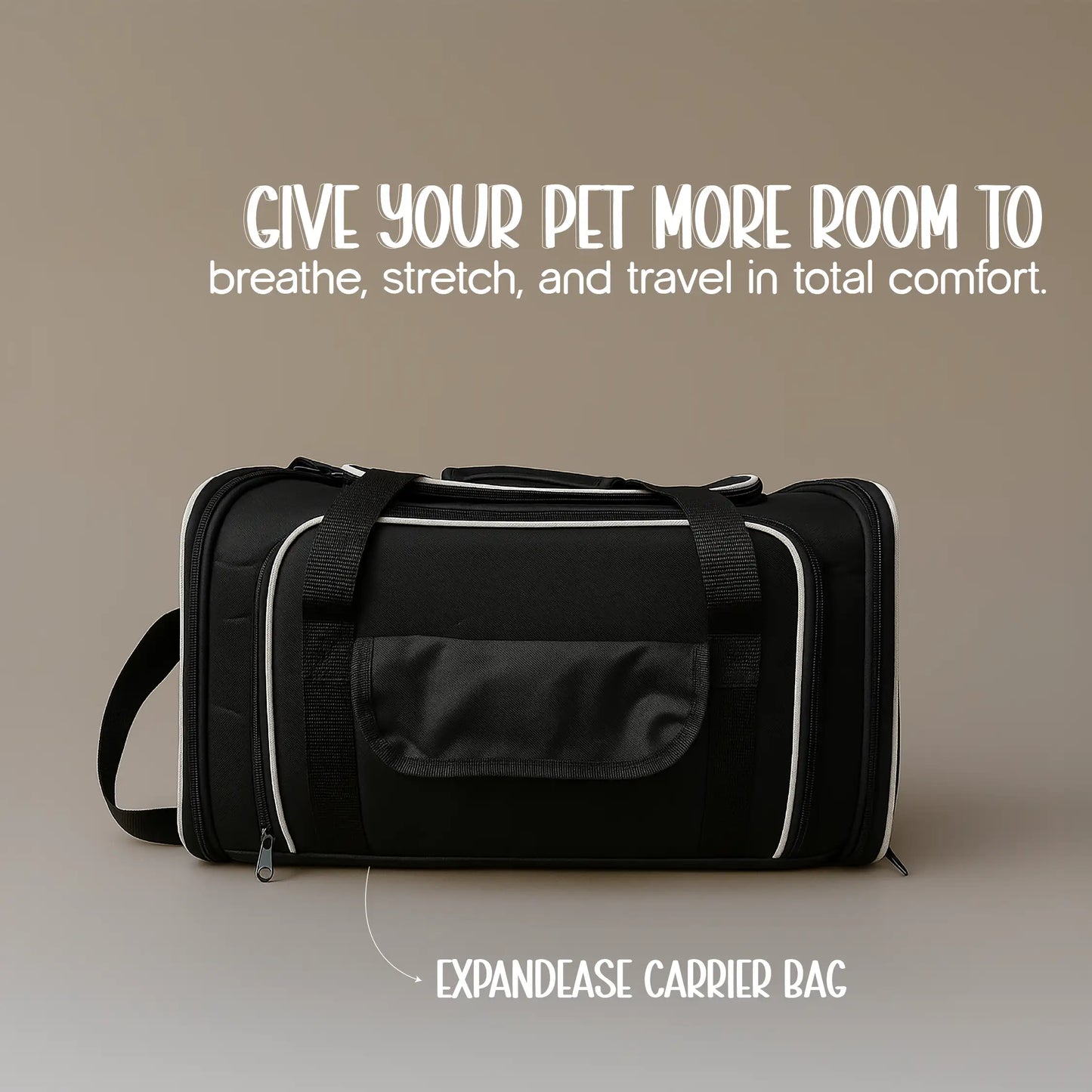 ExpandEase Carrier Bag – Spacious, Airy & Stress-Free Travel for Pets