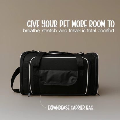 ExpandEase Carrier Bag – Spacious, Airy & Stress-Free Travel for Pets