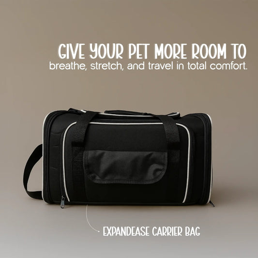 ExpandEase Carrier Bag – Spacious, Airy & Stress-Free Travel for Pets - Tilting Heads