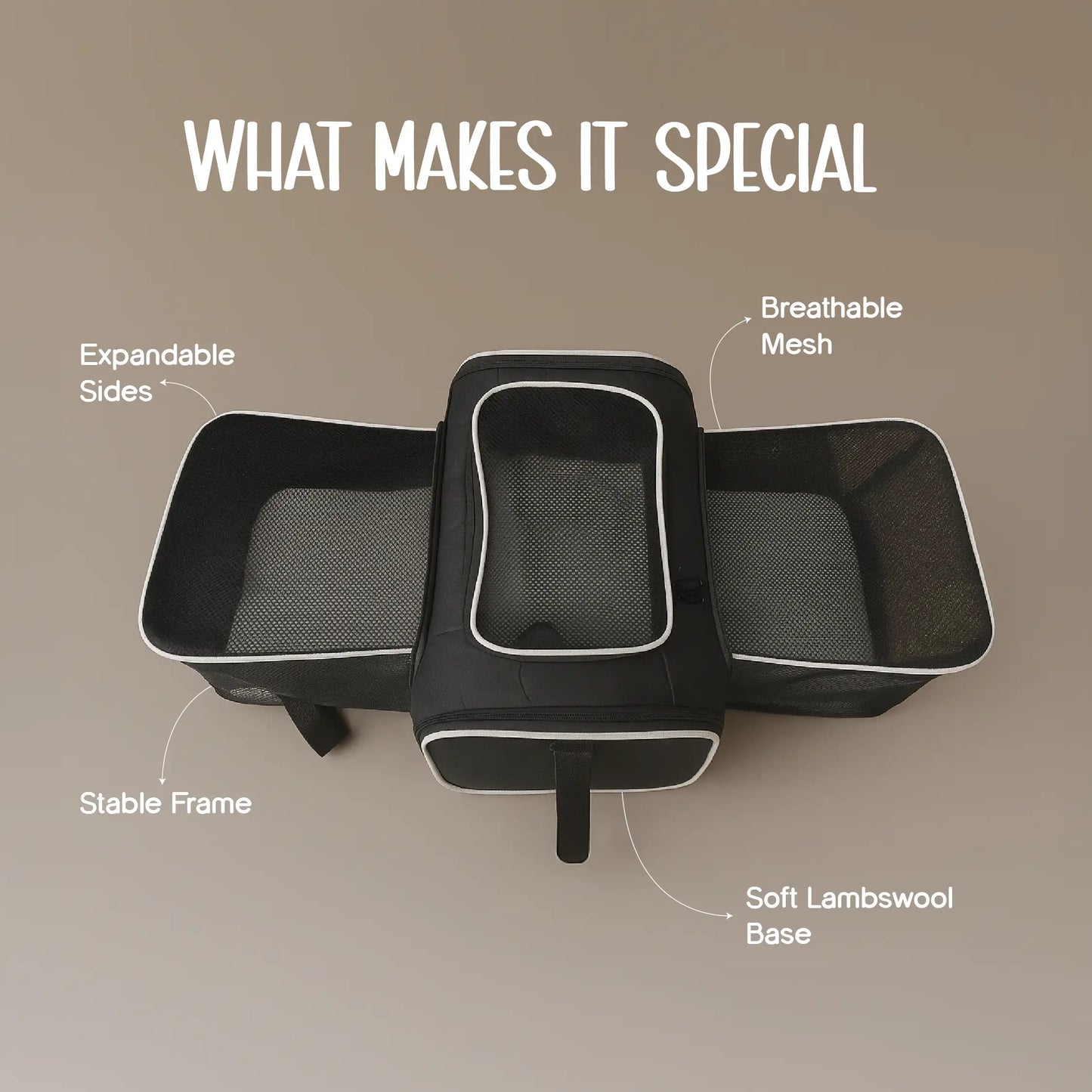 ExpandEase Carrier Bag – Spacious, Airy & Stress-Free Travel for Pets