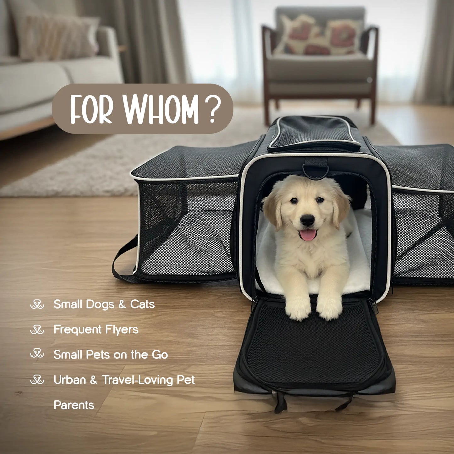 ExpandEase Carrier Bag – Spacious, Airy & Stress-Free Travel for Pets