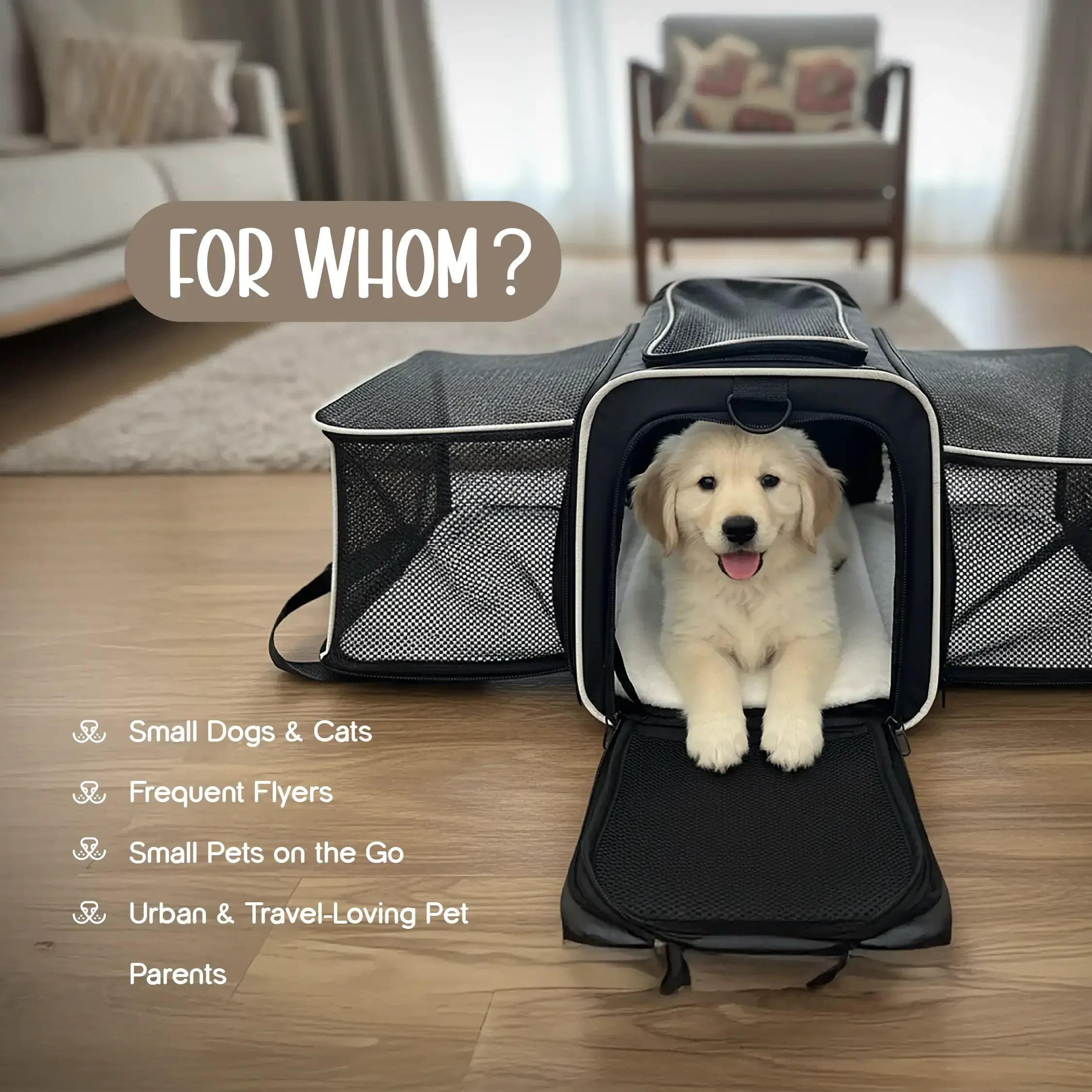ExpandEase Carrier Bag – Spacious, Airy & Stress-Free Travel for Pets - Tilting Heads