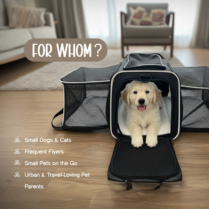 ExpandEase Carrier Bag – Spacious, Airy & Stress-Free Travel for Pets