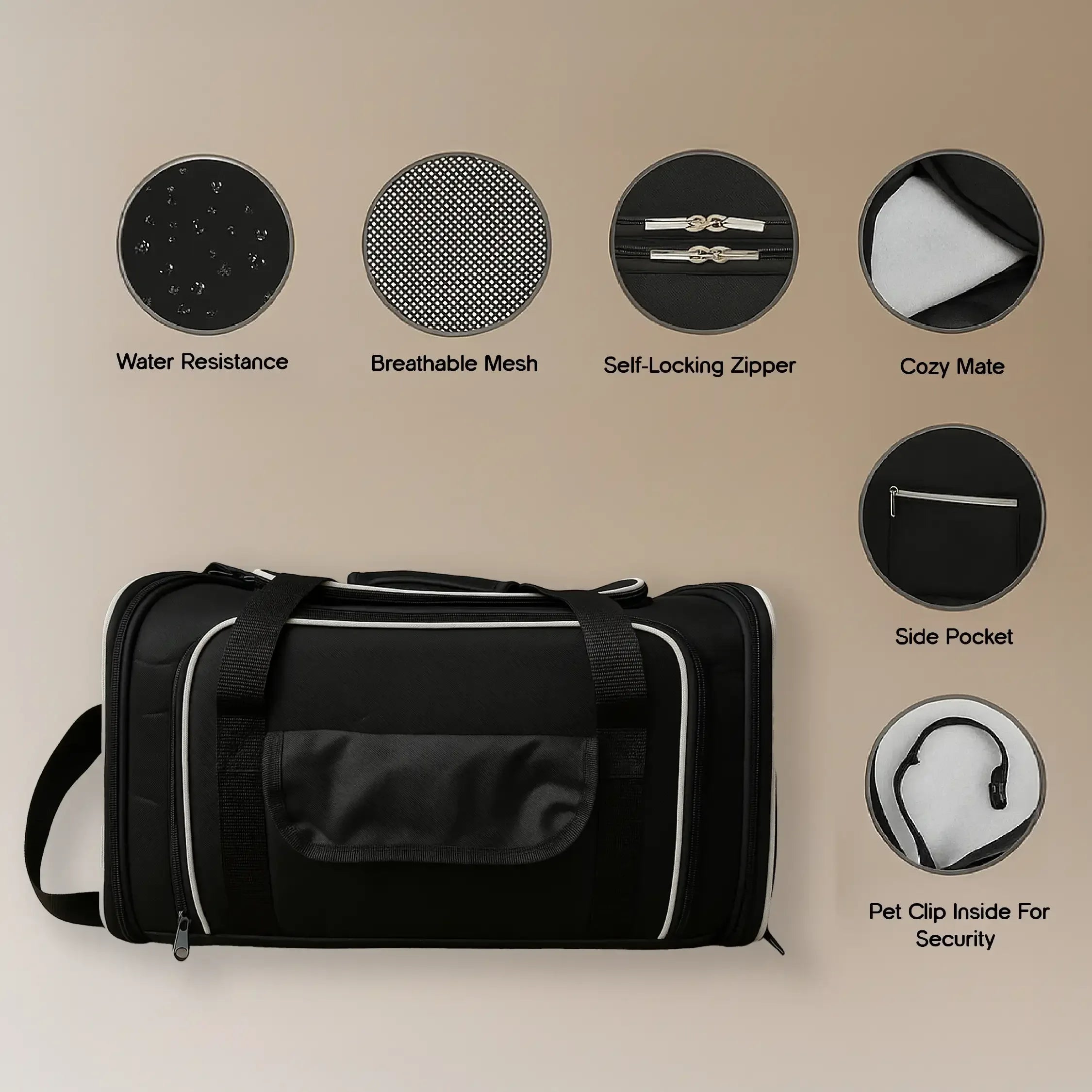 ExpandEase Carrier Bag – Spacious, Airy & Stress-Free Travel for Pets - Tilting Heads