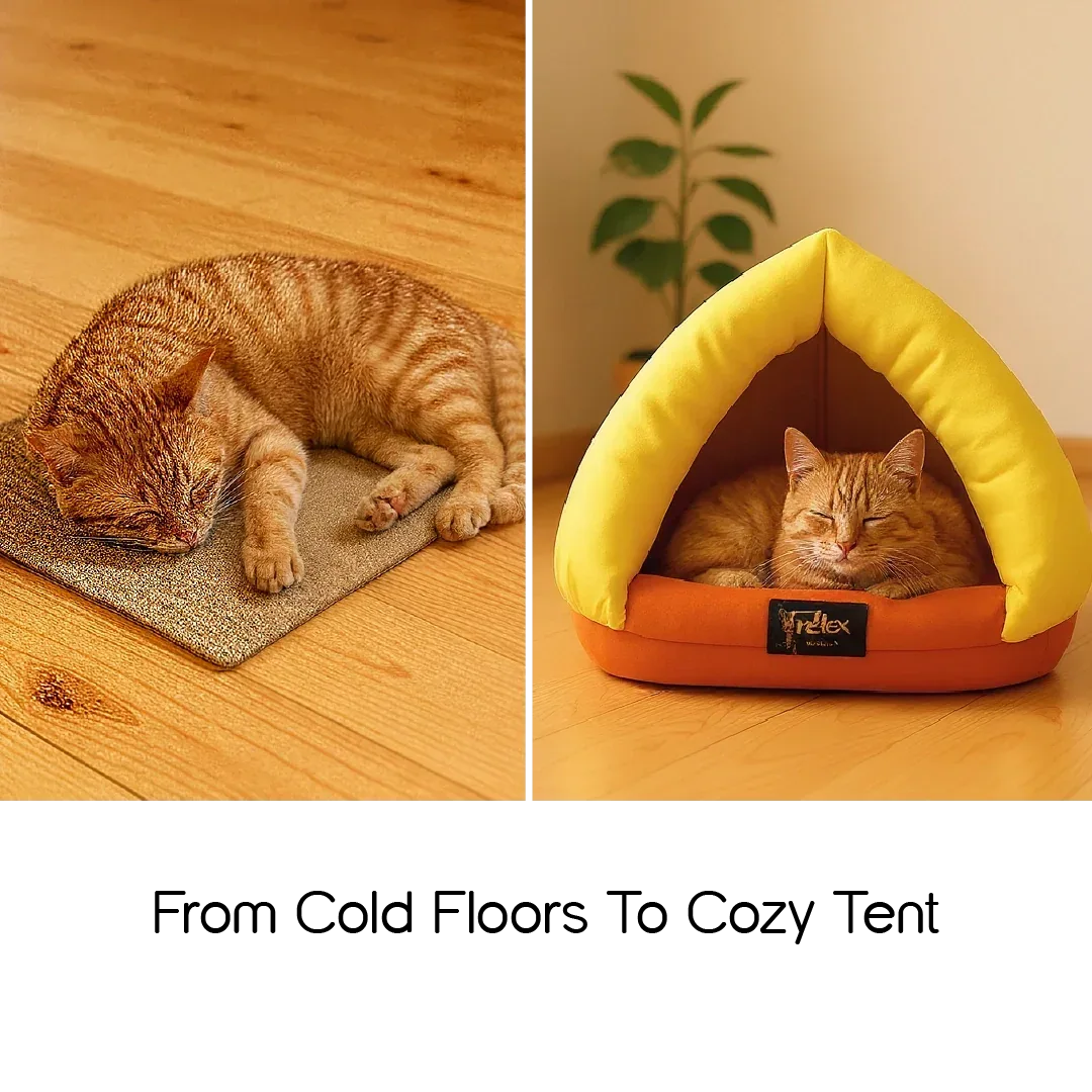 Felis Cocoon – Cozy Tent Bed for Pets | Soft & Stylish Design - Tilting Heads