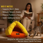 Felis Cocoon – Cozy Tent Bed for Pets | Soft & Stylish Design - Tilting Heads