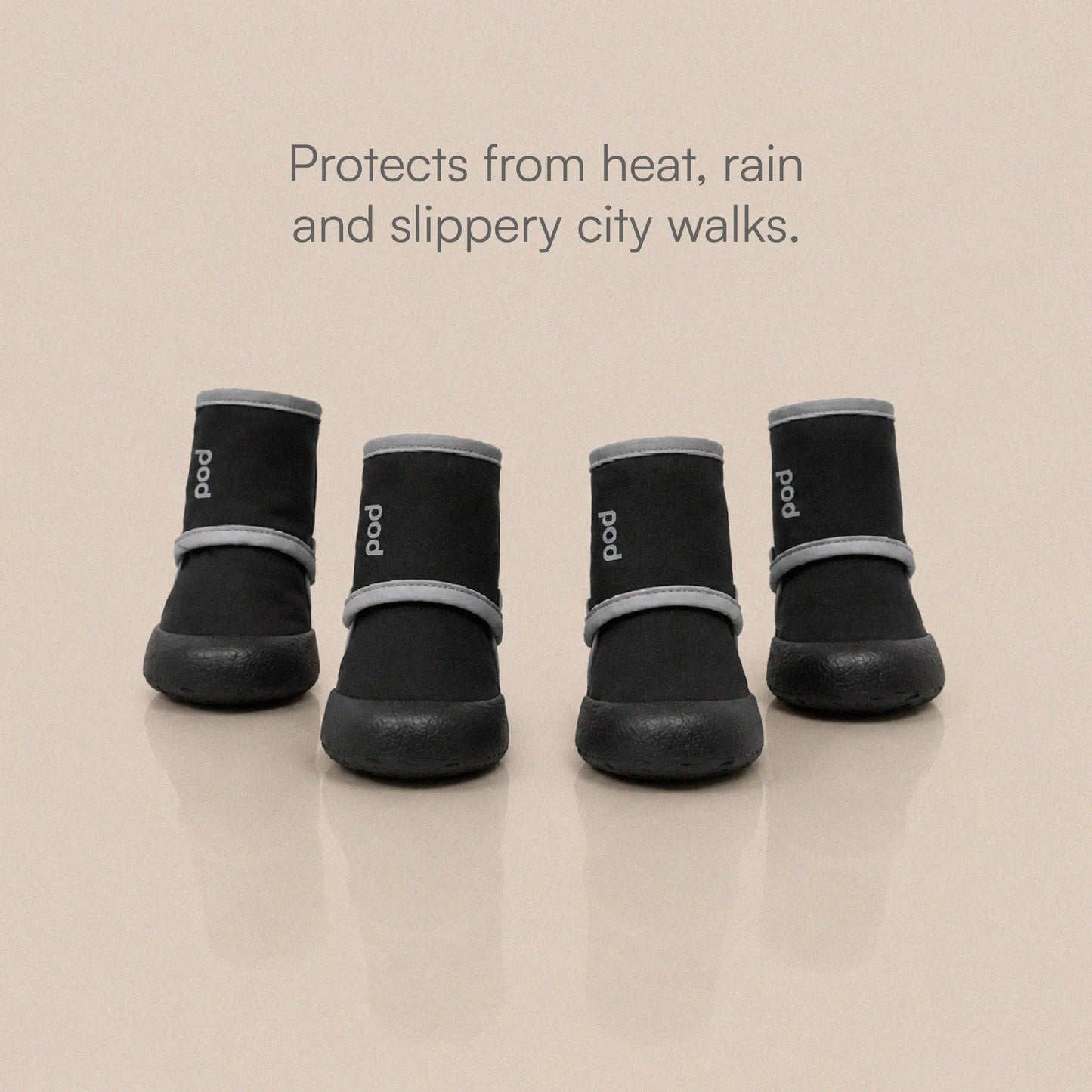 SnugSole Boots | Dog Boots for Hot Pavement & Rain | Anti-Slip Waterproof Paw Protection