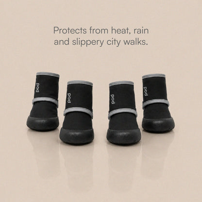 SnugSole Boots | Dog Boots for Hot Pavement & Rain | Anti-Slip Waterproof Paw Protection