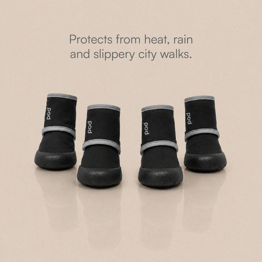 SnugSole Boots | Dog Boots for Hot Pavement & Rain | Anti-Slip Waterproof Paw Protection
