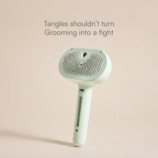MistCalm Brush | Tangle-Free Mist Grooming for Dogs & Cats