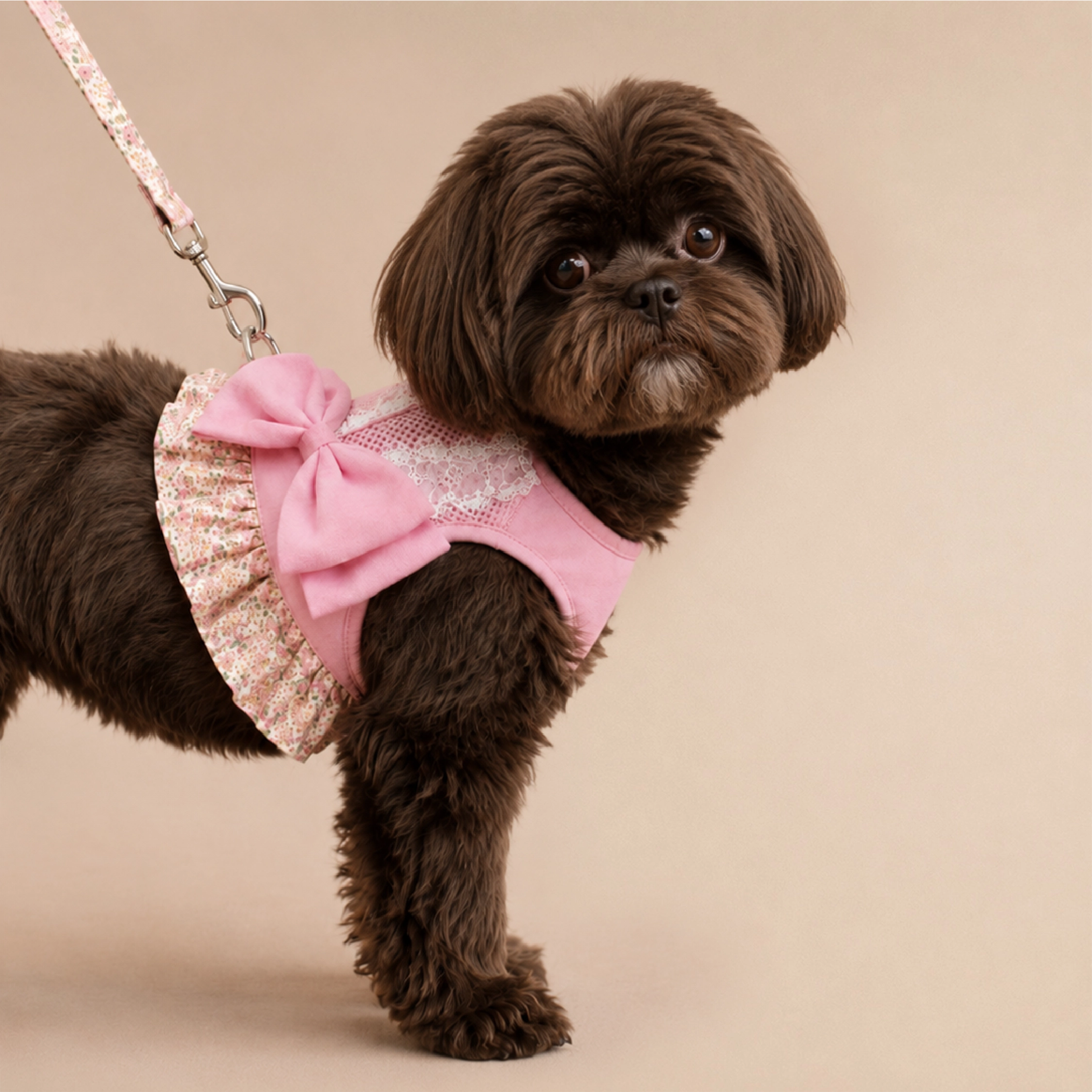 BLOOMI Harness – Cotton Floral Vest Harness for Small Pets
