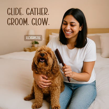 Flexibristle – Tangle-Free Pet Brush with Soft Bristles & Easy Grip