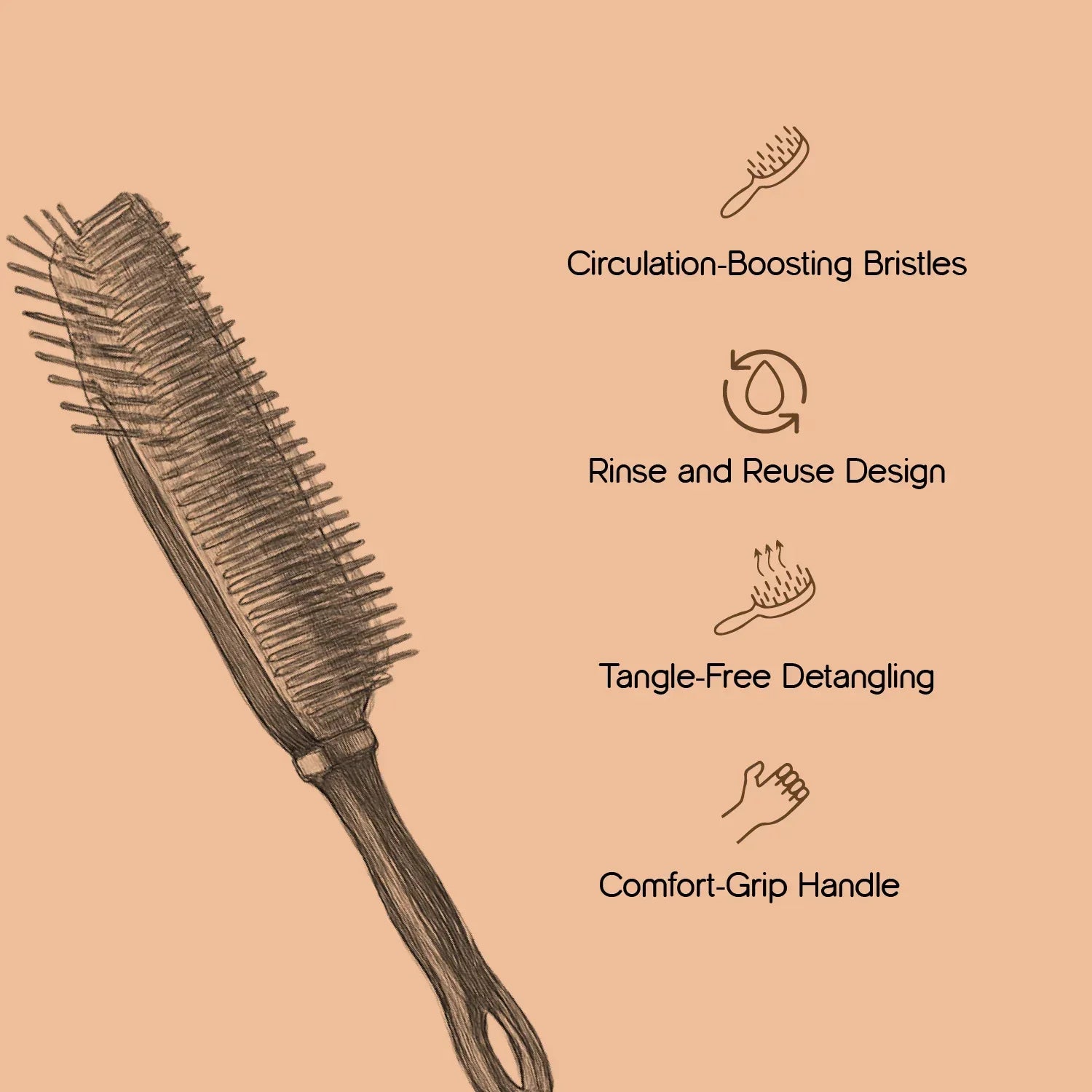 Flexibristle – Tangle-Free Pet Brush with Soft Bristles & Easy Grip - Tilting Heads