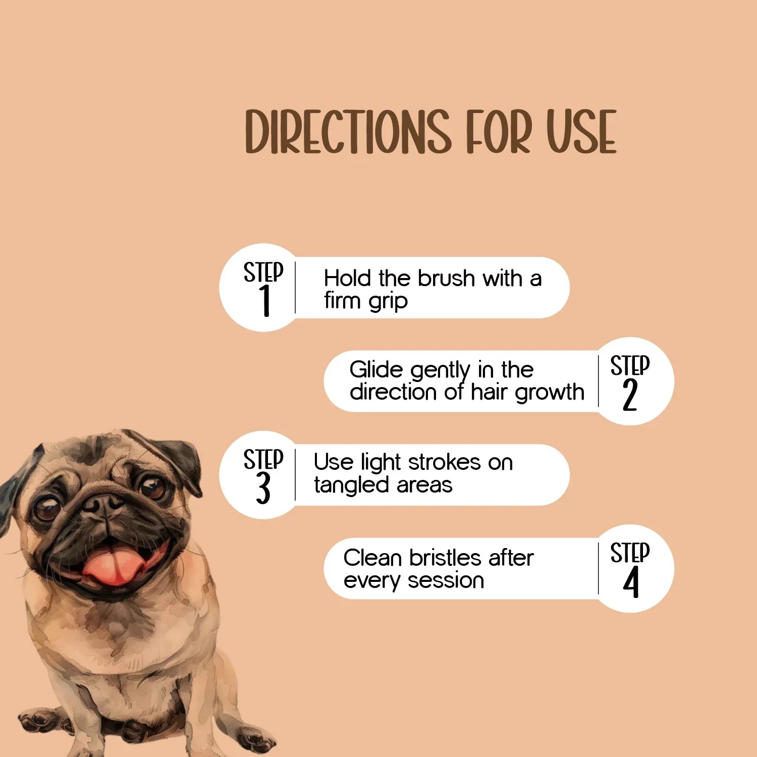 Flexibristle – Tangle-Free Pet Brush with Soft Bristles & Easy Grip - Tilting Heads