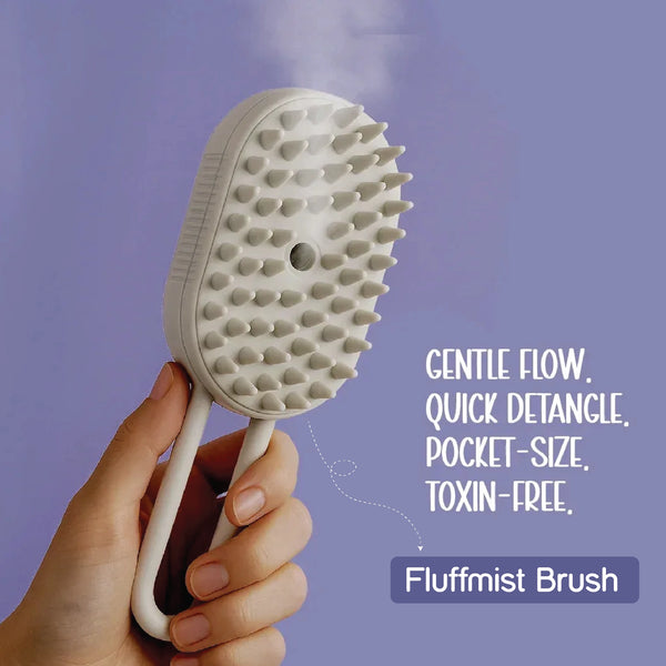 FluffMist Pet Brush – Steam Mist Grooming & Detangling Tool