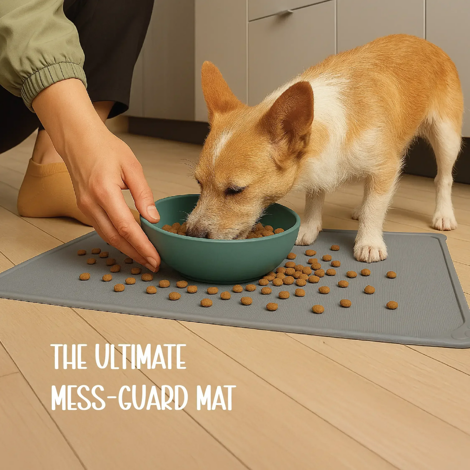 FloorGuard Mat | Mess-Free Meals | Secure & Easy to Clean - Tilting Heads