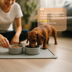 FloorGuard Mat | Mess-Free Meals | Secure & Easy to Clean - Tilting Heads
