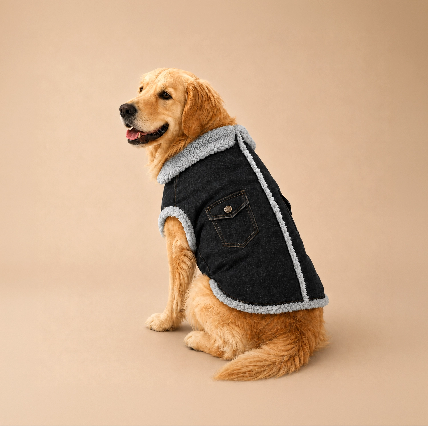 FrostFit Jacket – Warm, Stylish & Winter-Ready Denim Wear for Pets