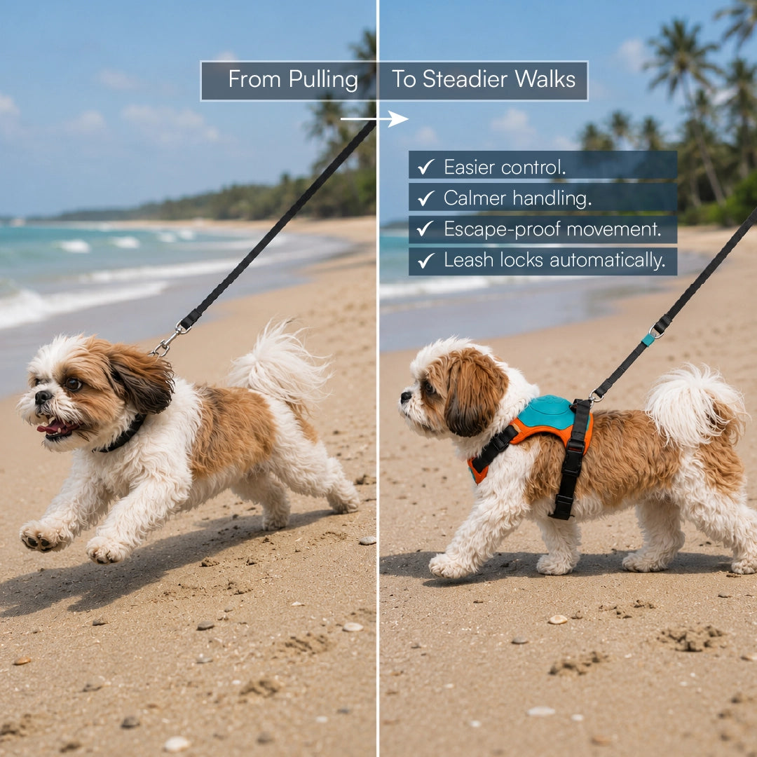 FusionGrip Harness – 2-in-1 Dog Harness with Retractable Leash