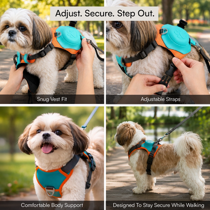 FusionGrip Harness – 2-in-1 Dog Harness with Retractable Leash