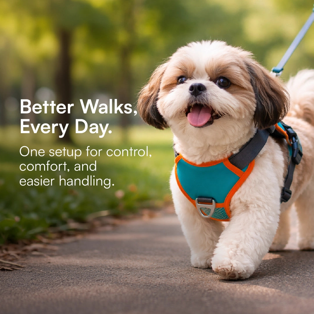 FusionGrip Harness – 2-in-1 Dog Harness with Retractable Leash