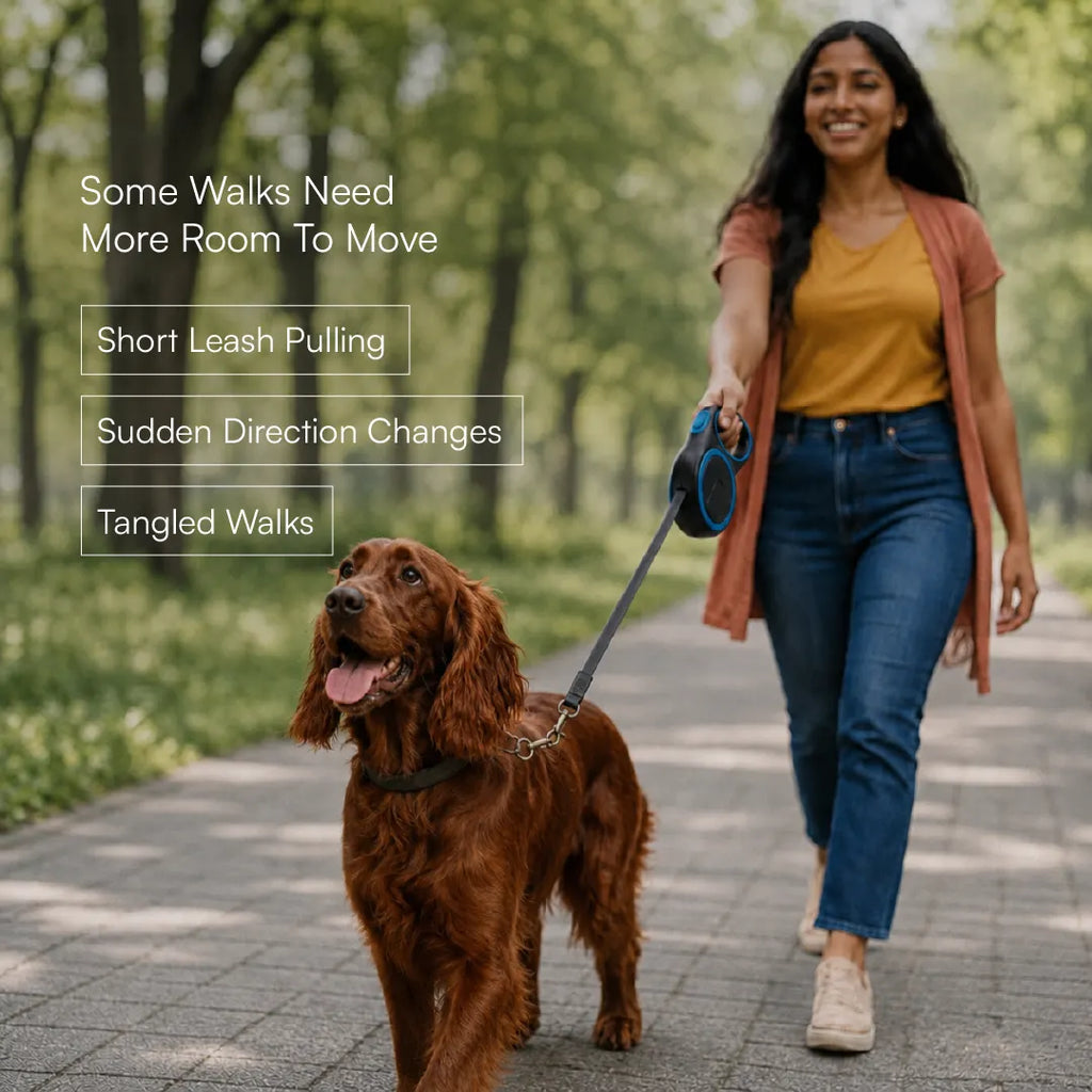 GripEase Freedom Leash | Adjustable Dog Leash | Retractable Pet Leash