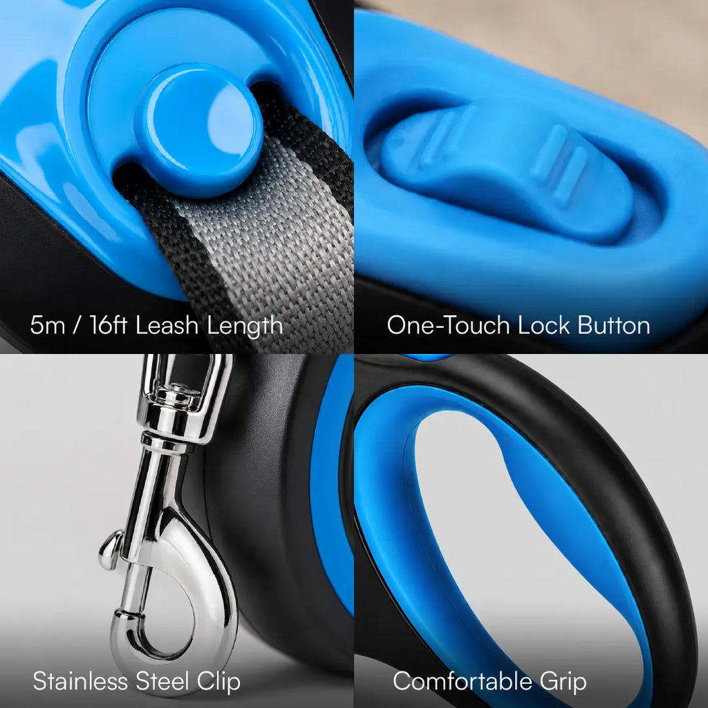 GripEase Freedom Leash | Adjustable Dog Leash | Retractable Pet Leash