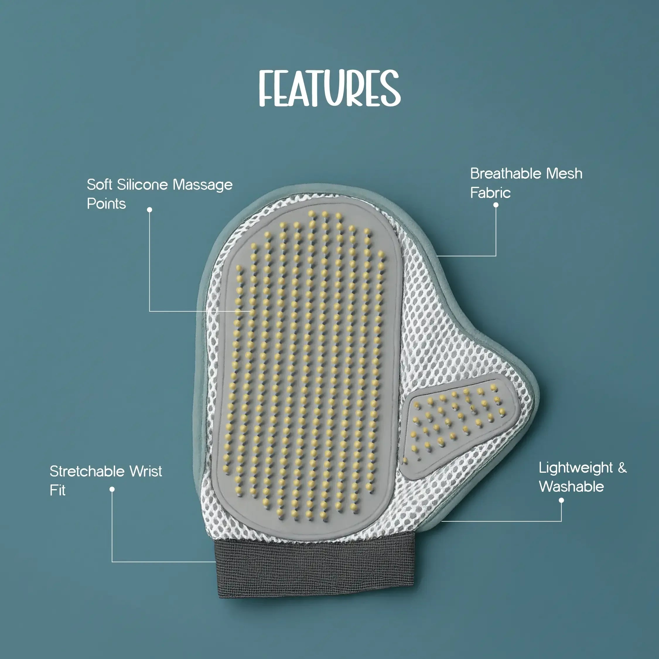 GroomFit Glove – Easy Shedding Solution for a Soft, Shiny Coat - Tilting Heads