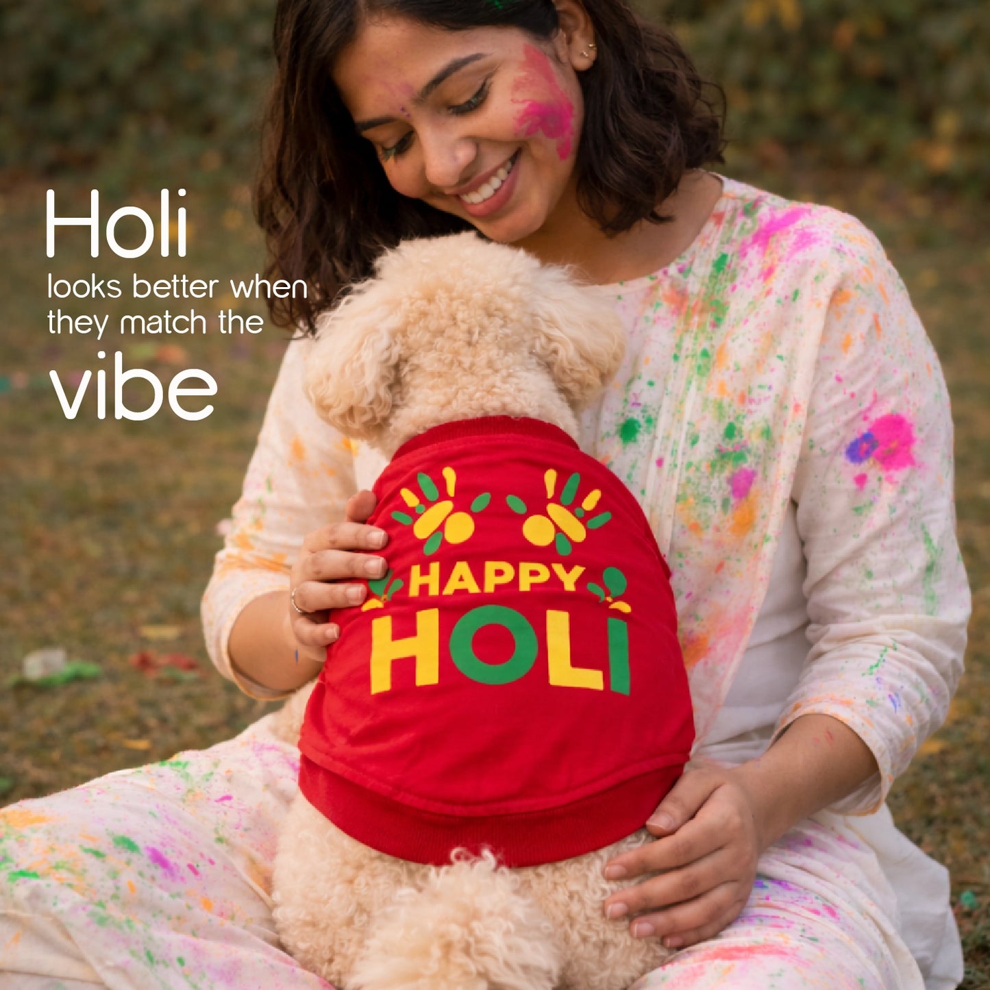 RangReady Tee – Holi Cotton Hosiery Blend T-Shirt for Pets